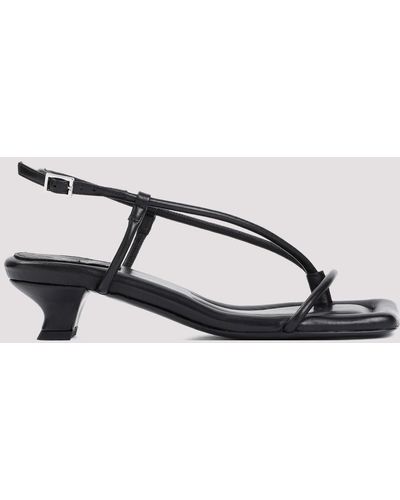 By Malene Birger Black Nappa Cow Leather Tevi Sandals - Brown