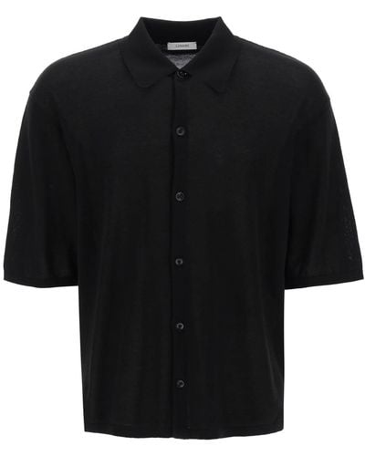 Lemaire Short-Sleeved Knit Shirt For - Black
