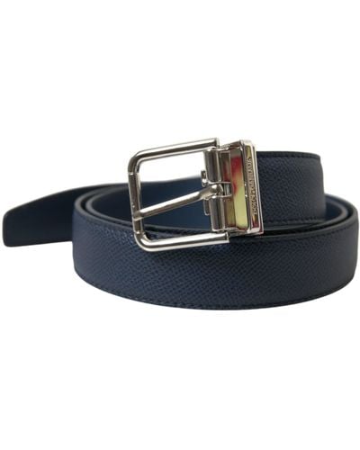 Dolce & Gabbana Elegant Leather Belt - Blue