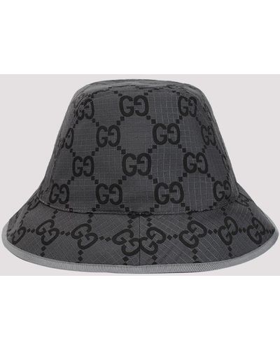 Gucci Graphite Grey GG Bucket Hat - Black