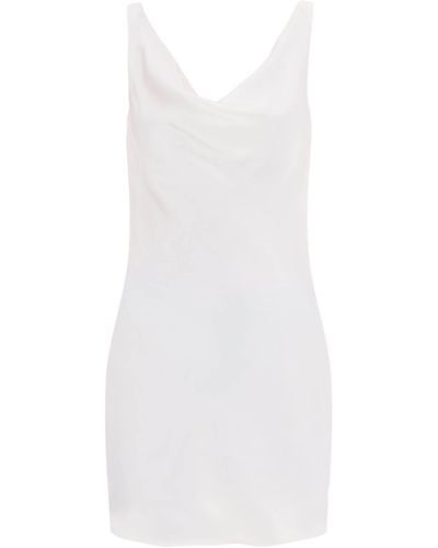 Norma Kamali Ato Maria'S Mini Crepe Satin Dress - White