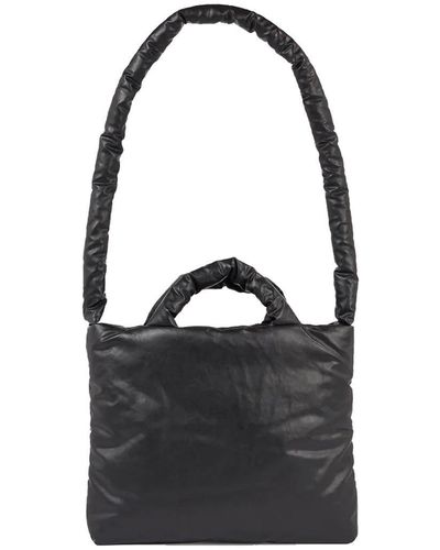 Kassl Leather Lacquer Bag - Black