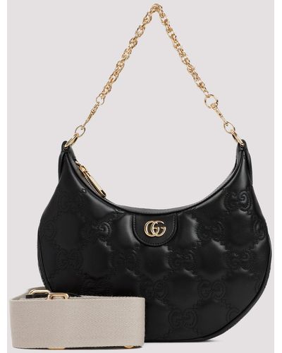 Gucci Pink Leather Matelasse Handbag - Black
