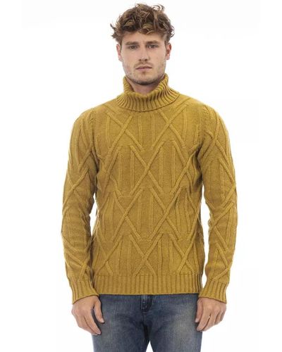 Alpha Studio Chic Turtleneck Sweater For - Yellow