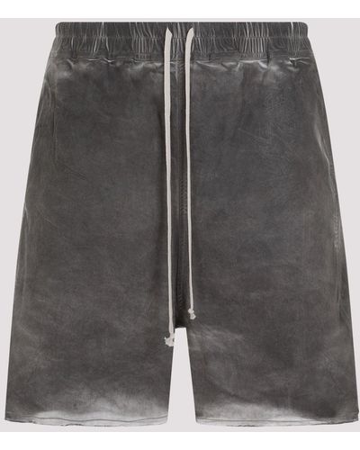 Rick Owens Dark Dust Cotton Shorts - Grey