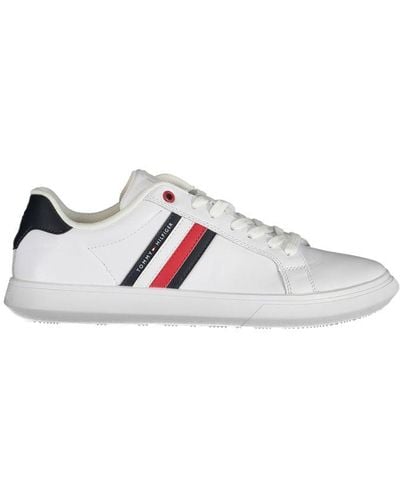Tommy Hilfiger Sleek Lace-Up Trainers With Contrast Details - Multicolour