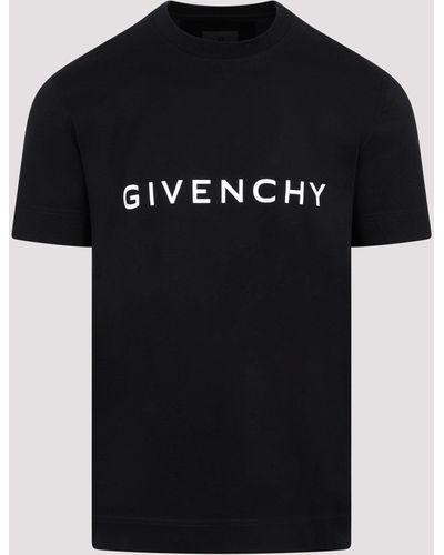 Givenchy White Cotton Logo T - Black