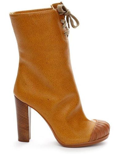 Fendi Leather Boot - Brown