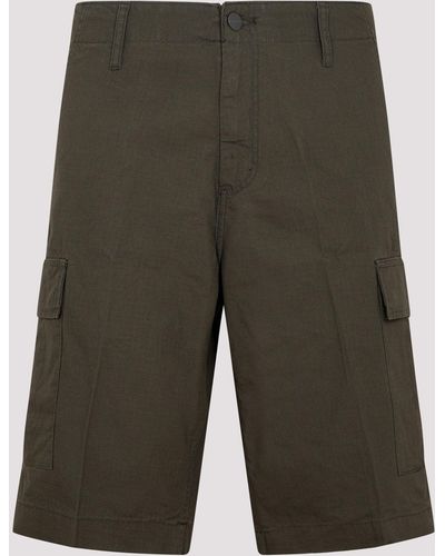 Carhartt Green Cotton Regular Cargo Shorts
