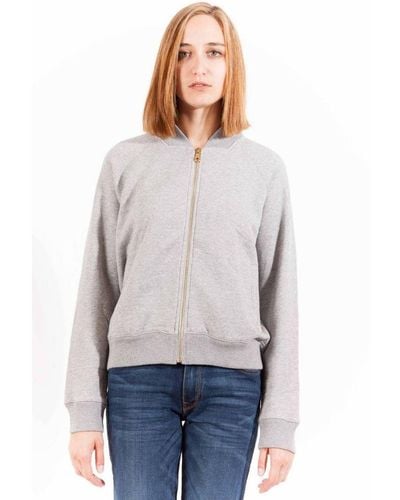GANT Chic Zippered Cotton Sweatshirt With Logo - Grey