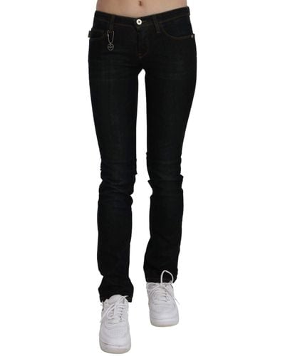 CoSTUME NATIONAL Chic Mid Waist Slim Fit Denim Jeans - Black