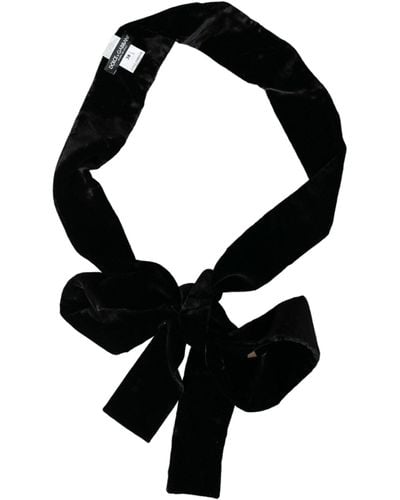 Dolce & Gabbana Viscose Wide Waist Belt - Black