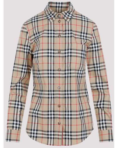 Burberry Archive Beige Cotton Lapwig Check Shirt - Multicolour