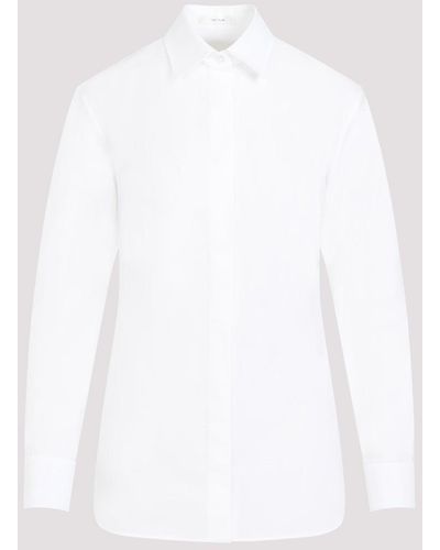 The Row White Derica Cotton Shirt