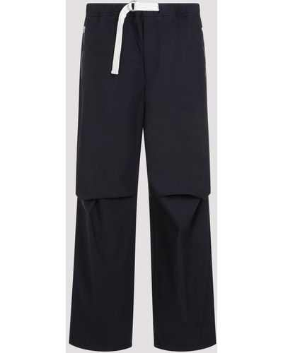 Jil Sander Blue Navy Cotton Trousers