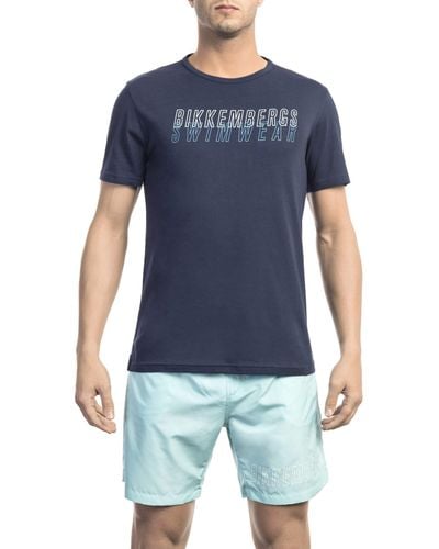 Bikkembergs N A V Y Beachwear T-shirt - Blue