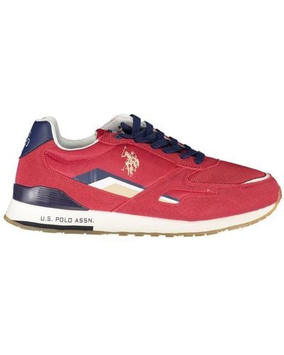 U.S. POLO ASSN. Sleek Trainers With Eye-Catching Contrast - Red