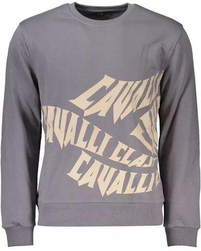 Class Roberto Cavalli Gray Cotton Sweater