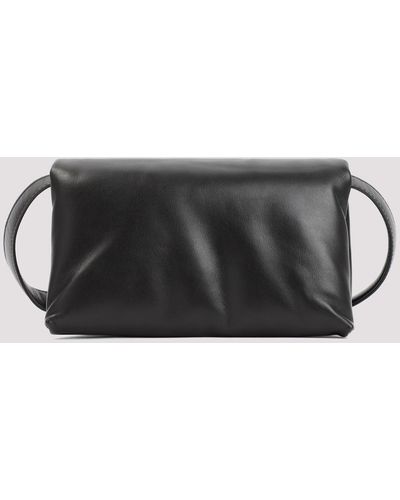 Marni Black Leather Prisma Small Bag