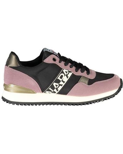 Napapijri Contrast Lace-Up Sneakers - Black