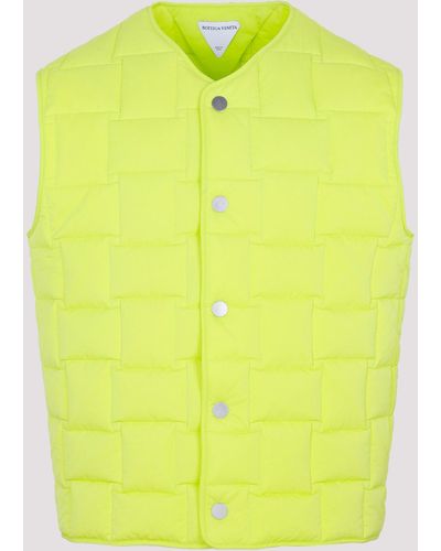 Bottega Veneta Lemon Technical Nylon Intreccio Vest - Yellow