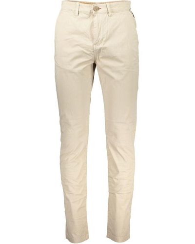 Napapijri Elegant Cotton-Blend Trousers - Natural
