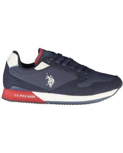 U.S. POLO ASSN. Sleek Sporty Trainers With Contrast Accents - Blue