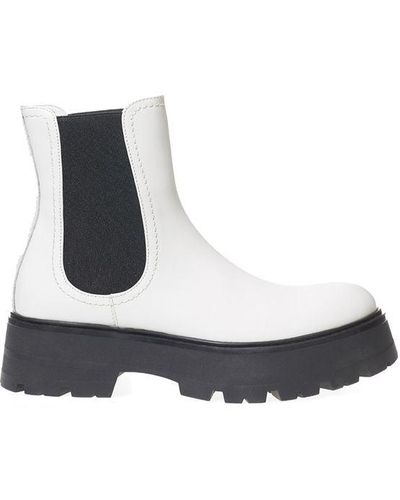 Alexander McQueen And Leather Boot - White