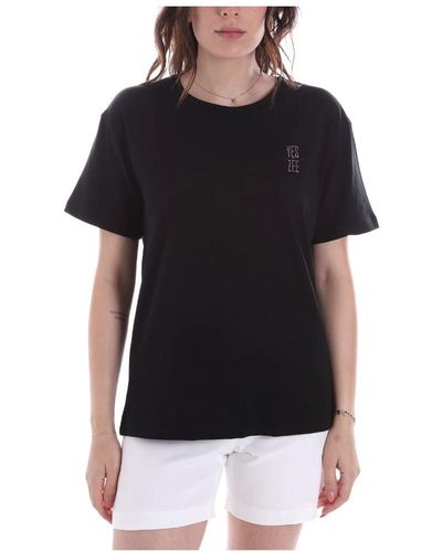 Yes-Zee Cotton Tops & T-shirt - Black