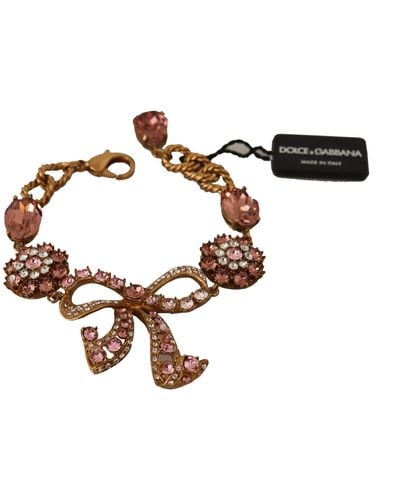 Dolce & Gabbana Elegant Crystal Charm Bracelet - Black