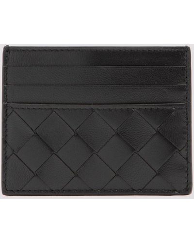 Bottega Veneta Black Leather Card Case