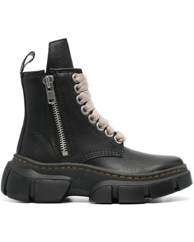 Rick Owens X Dr. Martens 1460 Leather Boots - Black