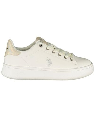 U.S. POLO ASSN. White Polyester Trainer