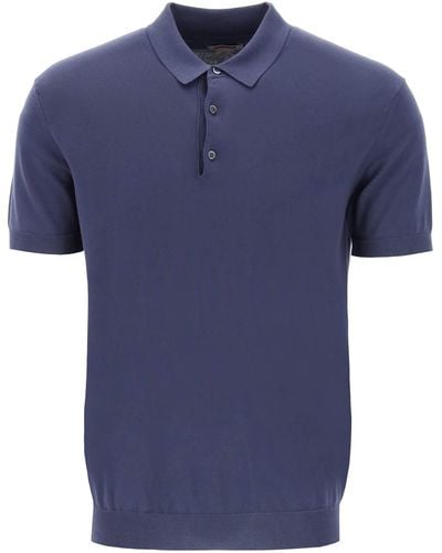 Baracuta Cotton Knit Polo Shirt - Blue