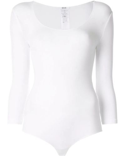 Wolford Cropped Sleeve Body - White