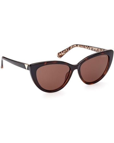 Guess Chic Teardrop Lens Sunglasses - Brown