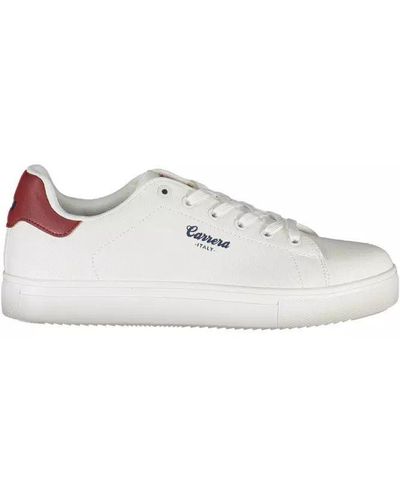 Carrera White Polyester Sneaker - Multicolor