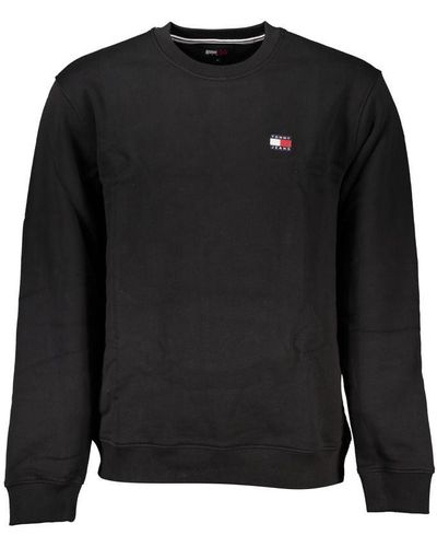 Tommy Hilfiger Sleek Cotton Crew Neck Sweatshirt - Black