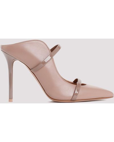 Malone Souliers Nude Leather Maureen 100 Court Shoes - Pink