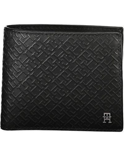 Tommy Hilfiger Elegant Leather Wallet With Multi-Compartments - Black