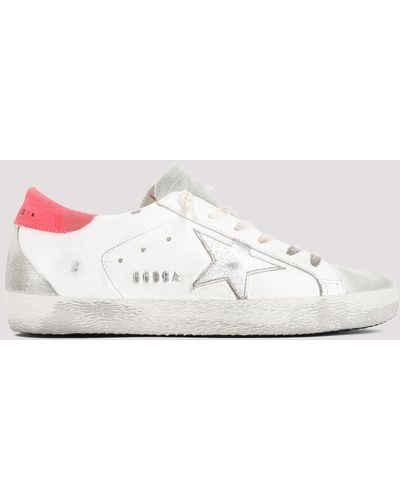Golden Goose White Ice Cow Leather Superstar Trainers