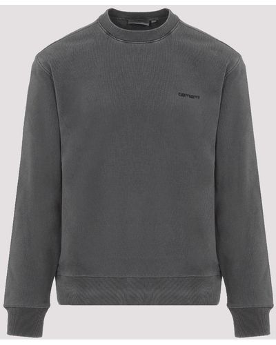 Carhartt Black Duster Script Sweatshirt - Gray