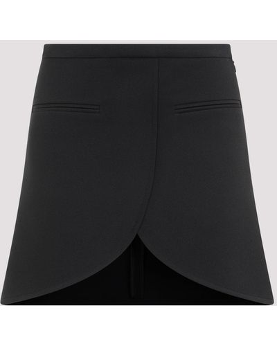 Courreges Black Ellipse Twill Mini Skirt