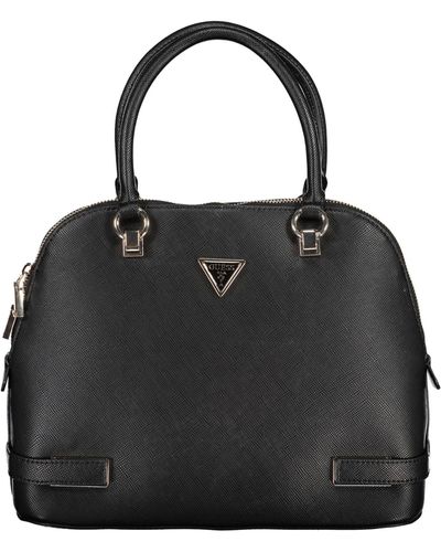 Guess Chic Guess Handbag With Contrasting Details - Black