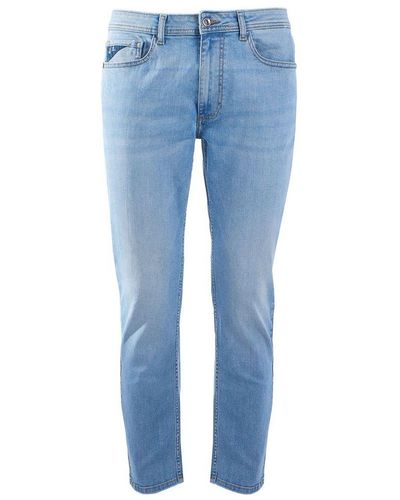 Yes-Zee Light Blue Cotton Jeans & Pant