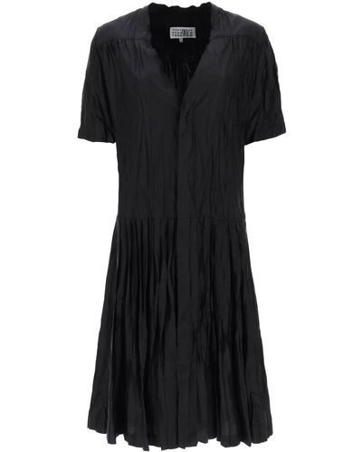 MM6 by Maison Martin Margiela Jacquard Shirt Dress - Black