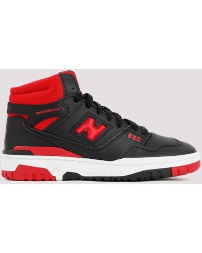 New Balance Black And Red 650 High Top Trainers