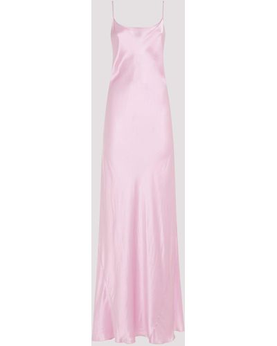 Victoria Beckham Pink Floorlenght Cami Viscose Dress