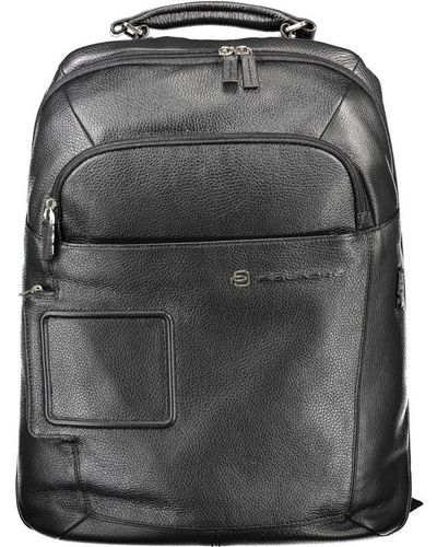 Piquadro Black Nylon Backpack - Grey