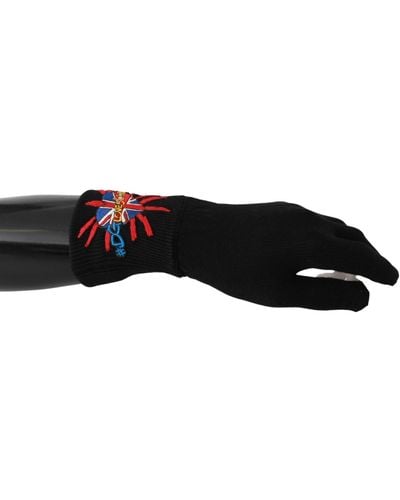 Dolce & Gabbana Elegant Virgin Wool Gloves - Black